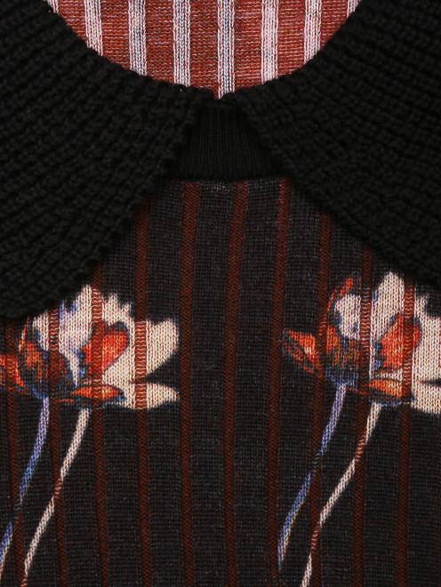 Джемпер из смешанной шерсти с цветочным узором - Деталь
