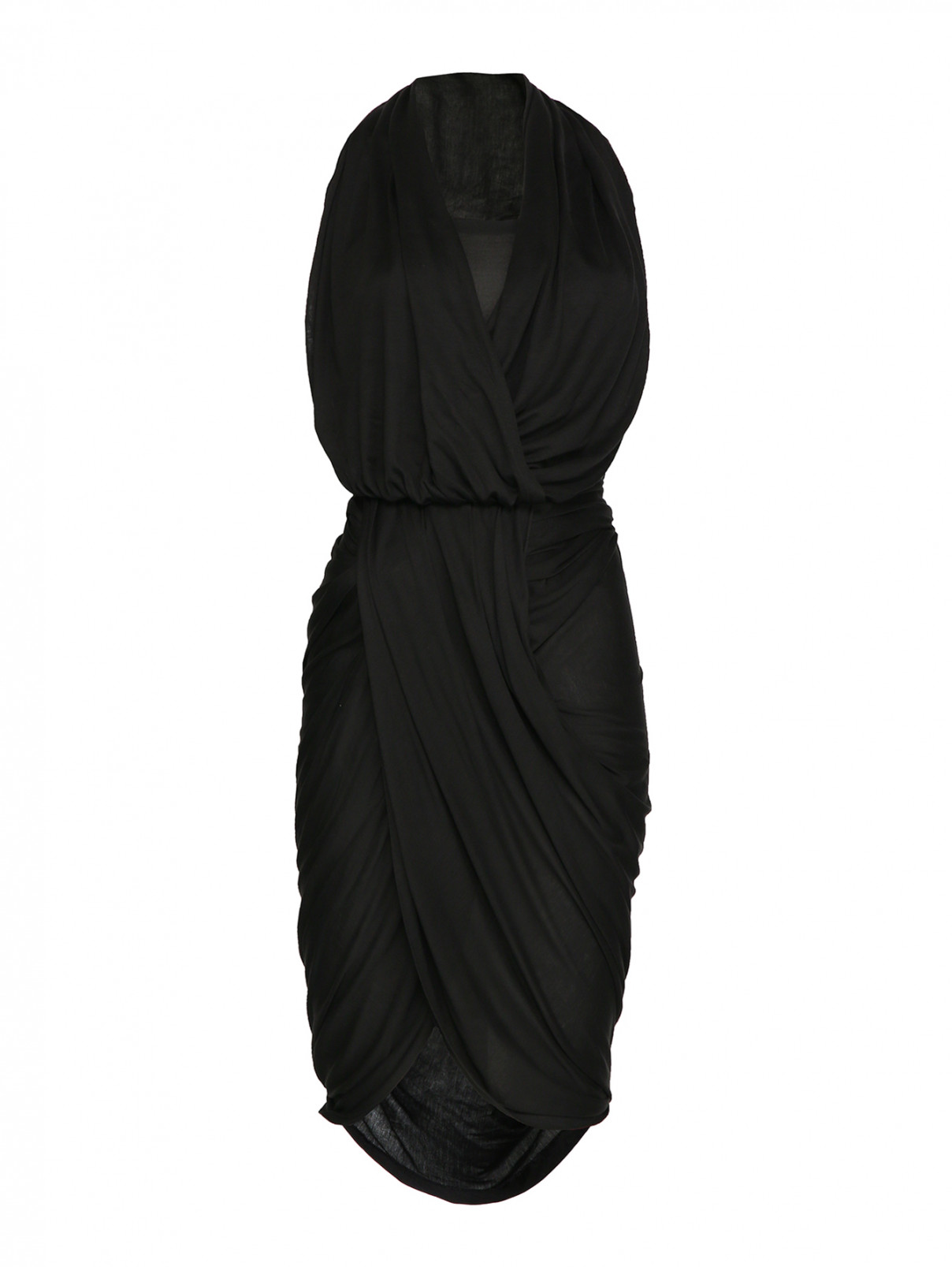 Асимметричное платье Frankie Morello  –  Общий вид  – Цвет:  Черный