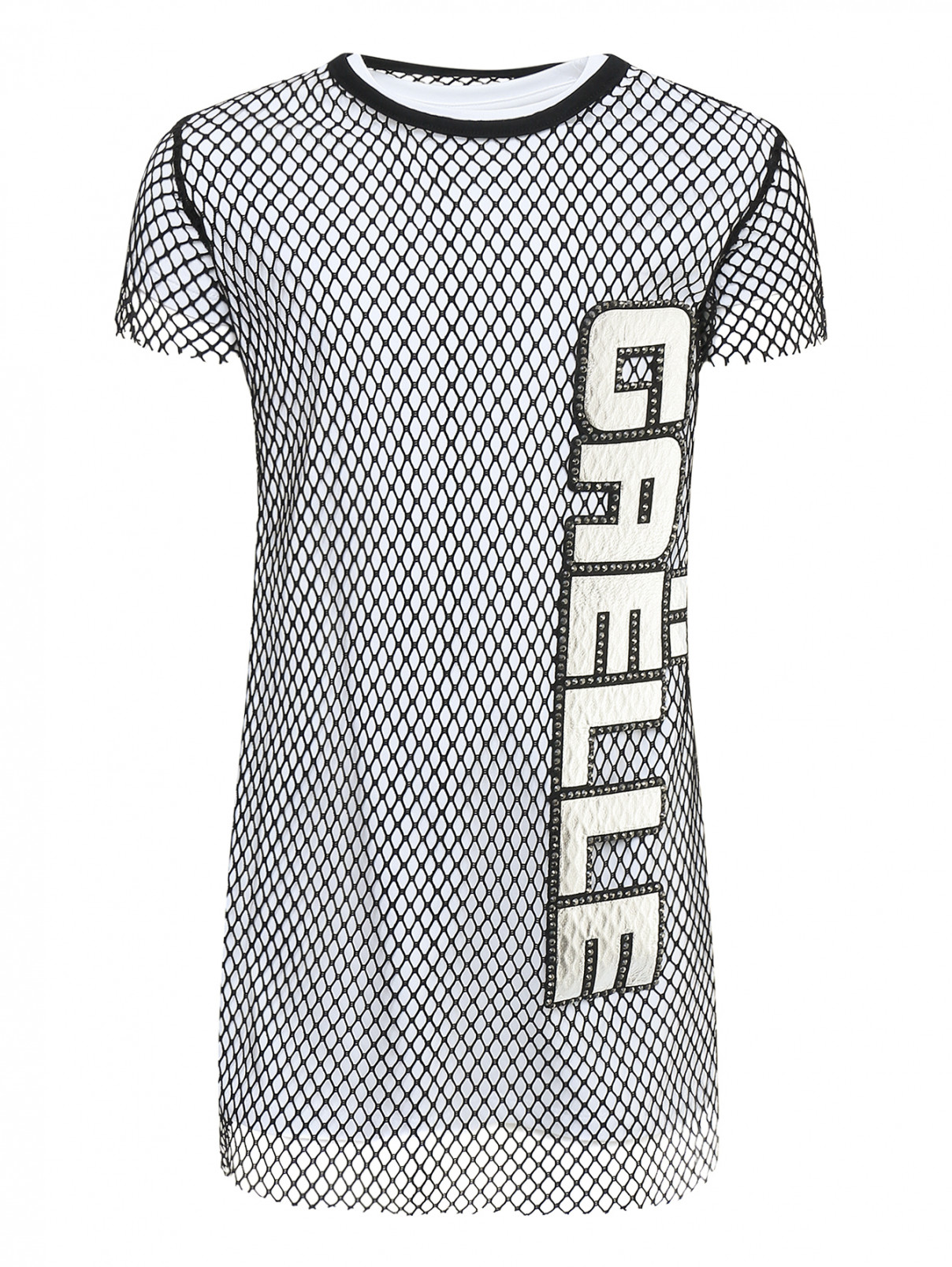 Платье трикотажное с накидкой Gaelle  –  Общий вид  – Цвет:  Черный