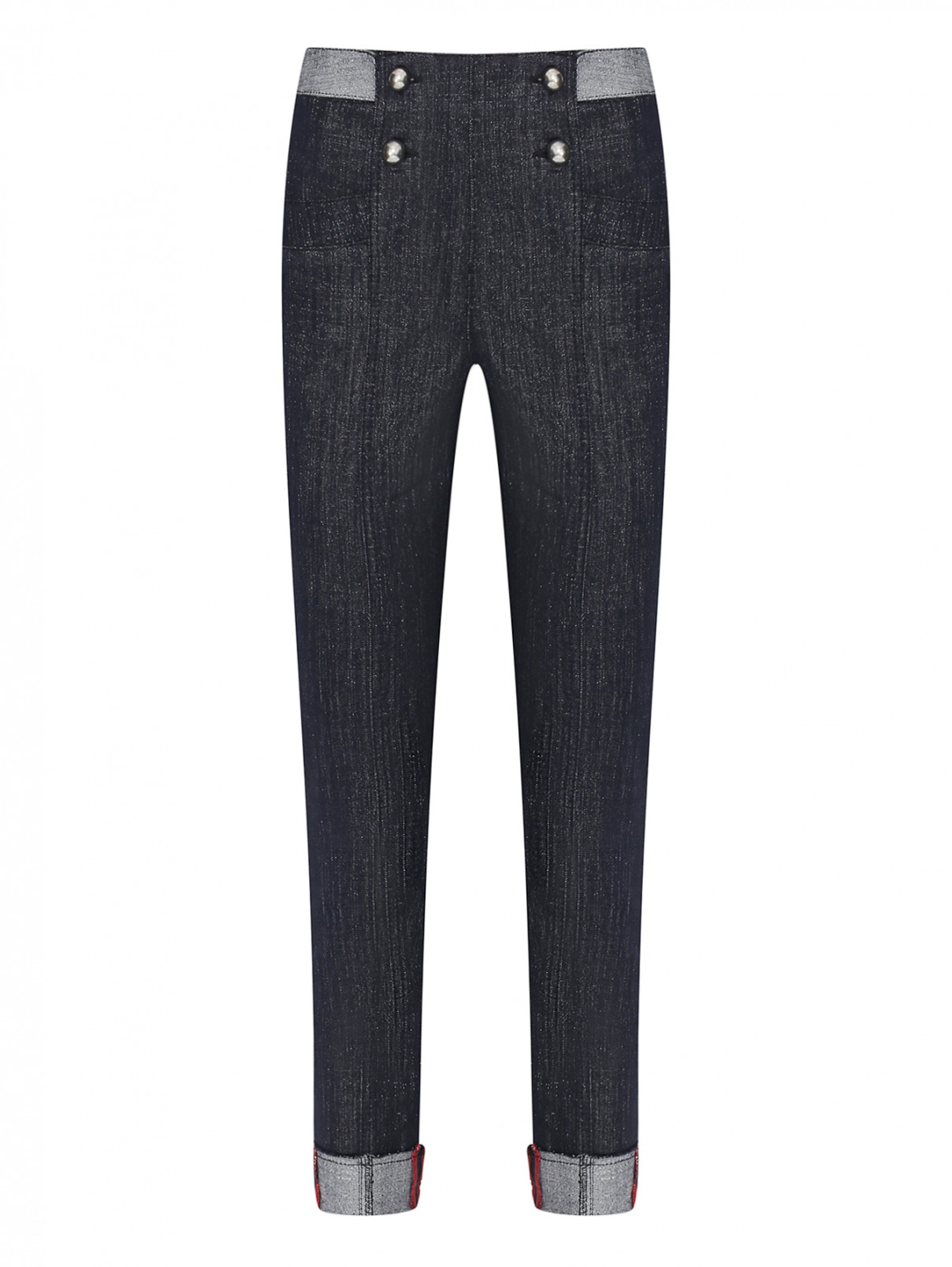Укороченные джинсы из смешанного хлопка Max&Co  –  Общий вид  – Цвет:  Синий