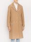 Пальто из смешанной шерсти с контрастной вышивкой Moschino Boutique  –  МодельВерхНиз