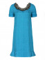 Платье из смешанного шелка декорированное стразами JO NO FUI  –  Общий вид