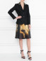 Плиссированная юбка с узором Moschino Couture  –  МодельОбщийВид