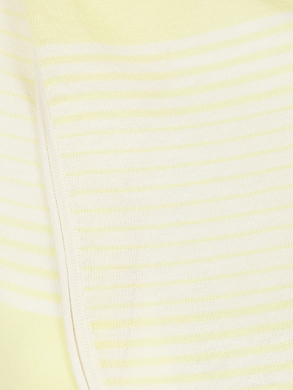 Трикотажный жилет из хлопка с узором "полоска" Jil Sander Navy  –  Деталь1  – Цвет:  Желтый