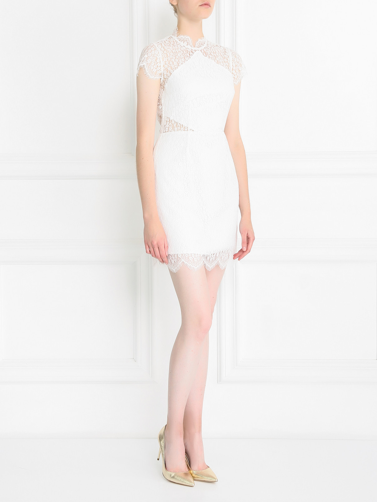 Кружевное платье с открытой спиной Keepsake  –  Модель Общий вид  – Цвет:  Белый