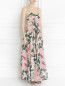 Платье-макси из хлопка с цветочным узором Max&Co  –  Модель Верх-Низ
