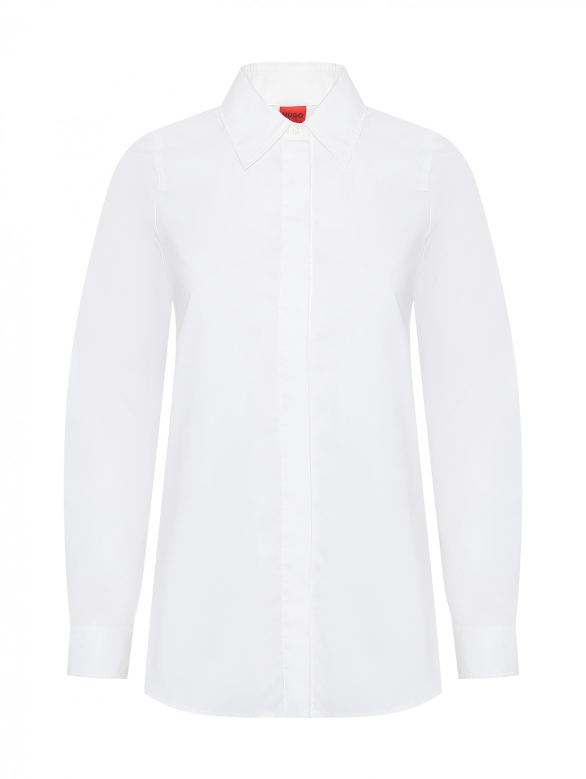 Рубашка из хлопка с принтом Hugo Boss  –  Общий вид