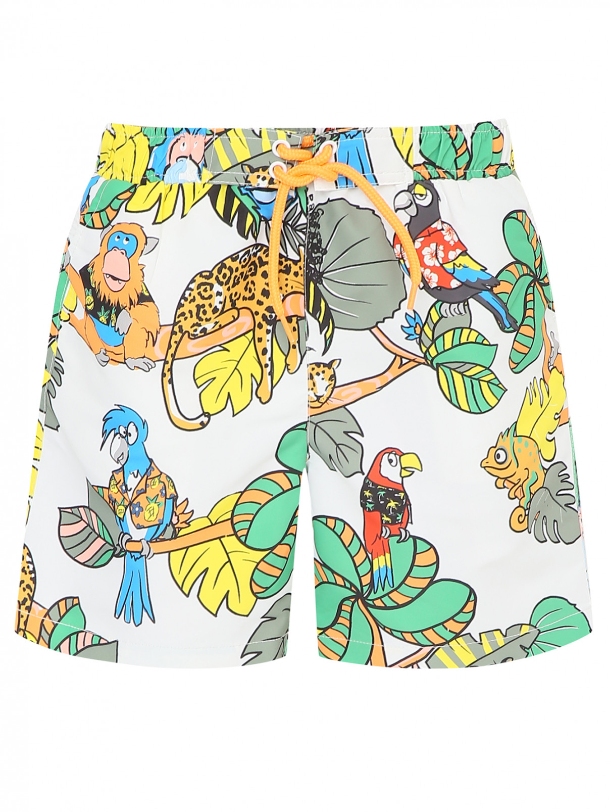 Плавательные шорты с узором Stella McCartney kids  –  Общий вид  – Цвет:  Узор