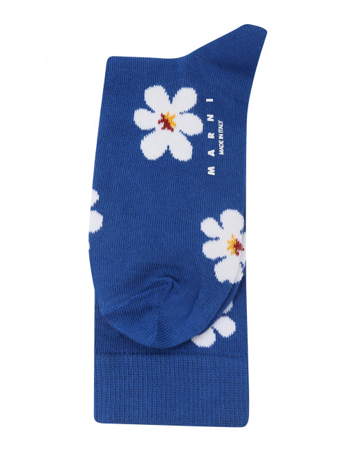 Хлопковые носки с цветочным узором Marni - Обтравка1