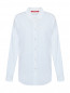 Рубашка свободного кроя, из хлопка , с рюшами Marina Rinaldi  –  Общий вид