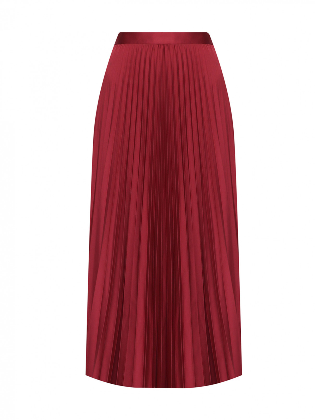 Плиссированная юбка-миди Shade  –  Общий вид  – Цвет:  Красный