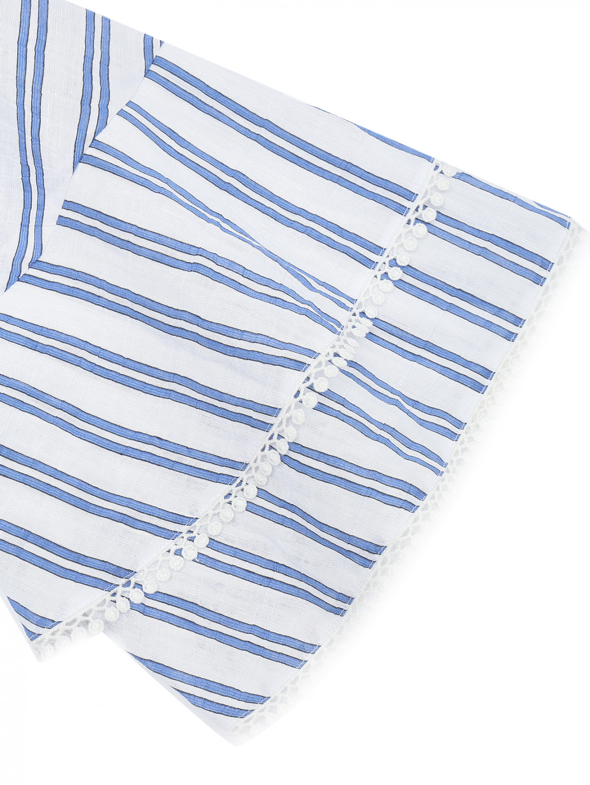 Рубашка на пуговицах с узором полоска Marina Sport  –  Деталь1  – Цвет:  Узор