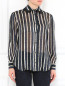 Блуза из шелка с  принтом в полоску Kenzo  –  Модель Верх-Низ