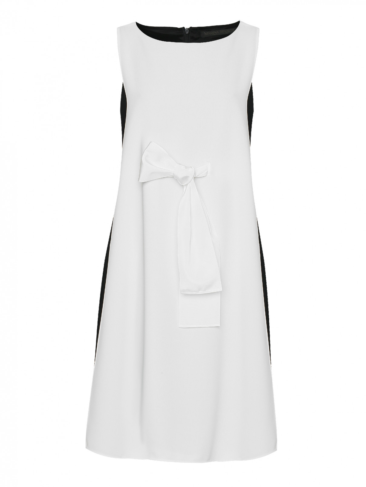 Платье миди с поясом Marina Rinaldi  –  Общий вид  – Цвет:  Белый