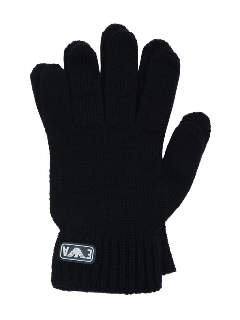 Шерстяные перчатки с логотипом Emporio Armani - Общий вид