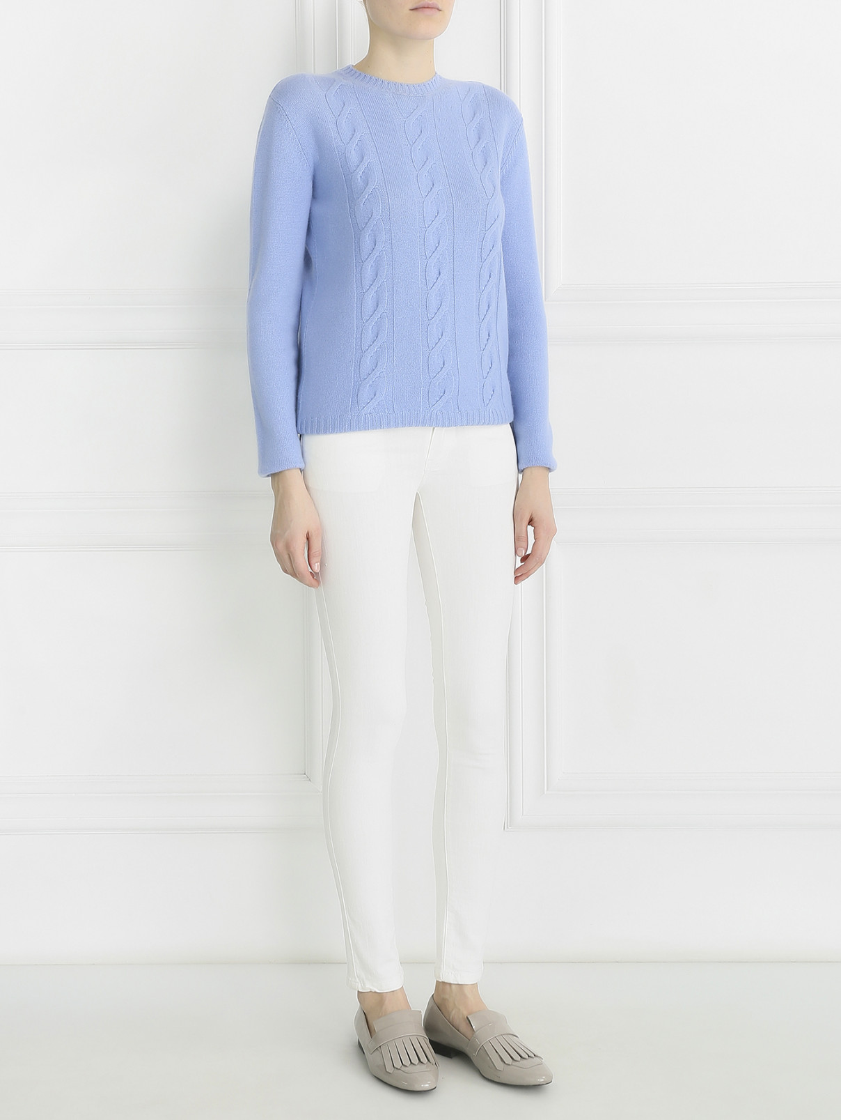 Узкие джинсы Ermanno Scervino  –  Модель Общий вид  – Цвет:  Белый