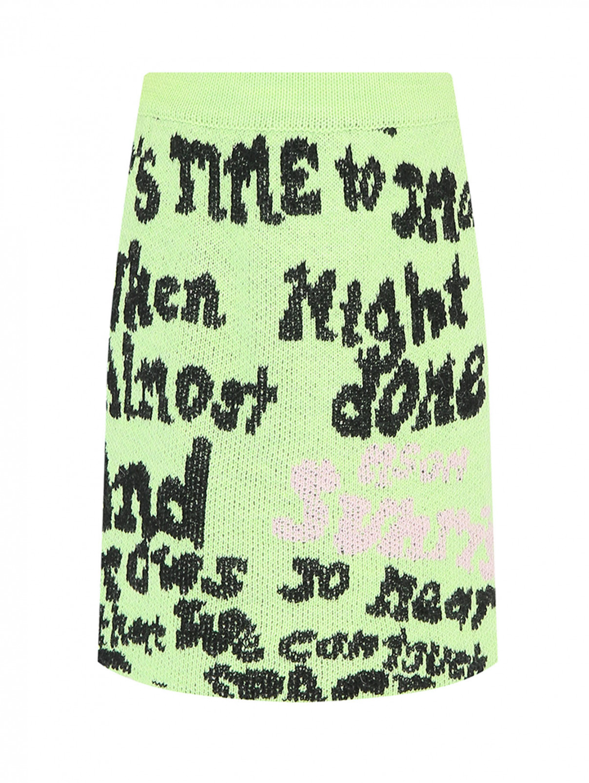 Трикотажная юбка с узором MSGM  –  Общий вид  – Цвет:  Узор