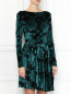Платье-мини из бархата с цветочным узором Max&Co  –  МодельВерхНиз