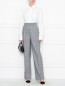 Брюки из шерсти с узором и контрастной отделкой Calvin Klein 205W39NYC  –  МодельОбщийВид