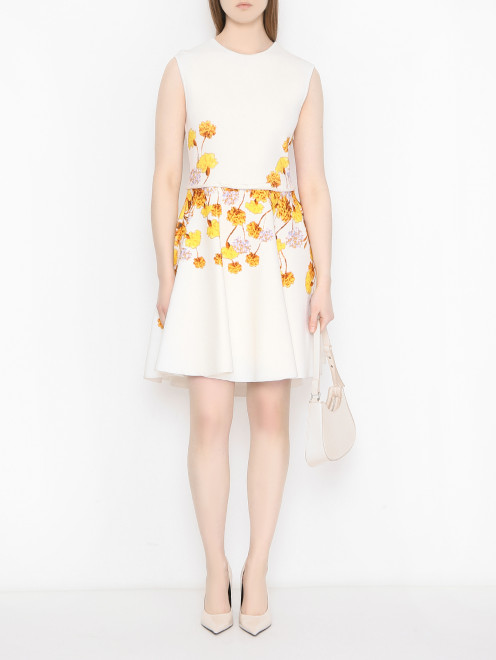 Платье из вискозы с цветочным узором Giambattista Valli - МодельОбщийВид