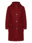Пальто на молнии с накладными карманами и капюшоном Karl Lagerfeld  –  Общий вид