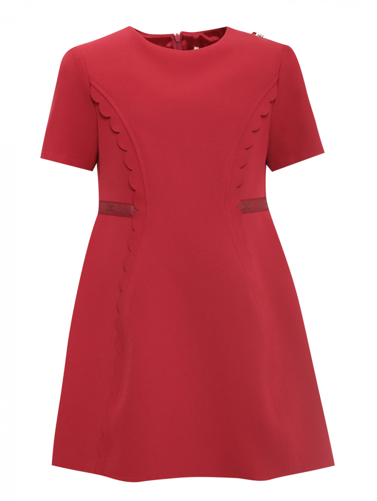 Платье с фигурными вставками Elisabetta Franchi  –  Общий вид  – Цвет:  Розовый