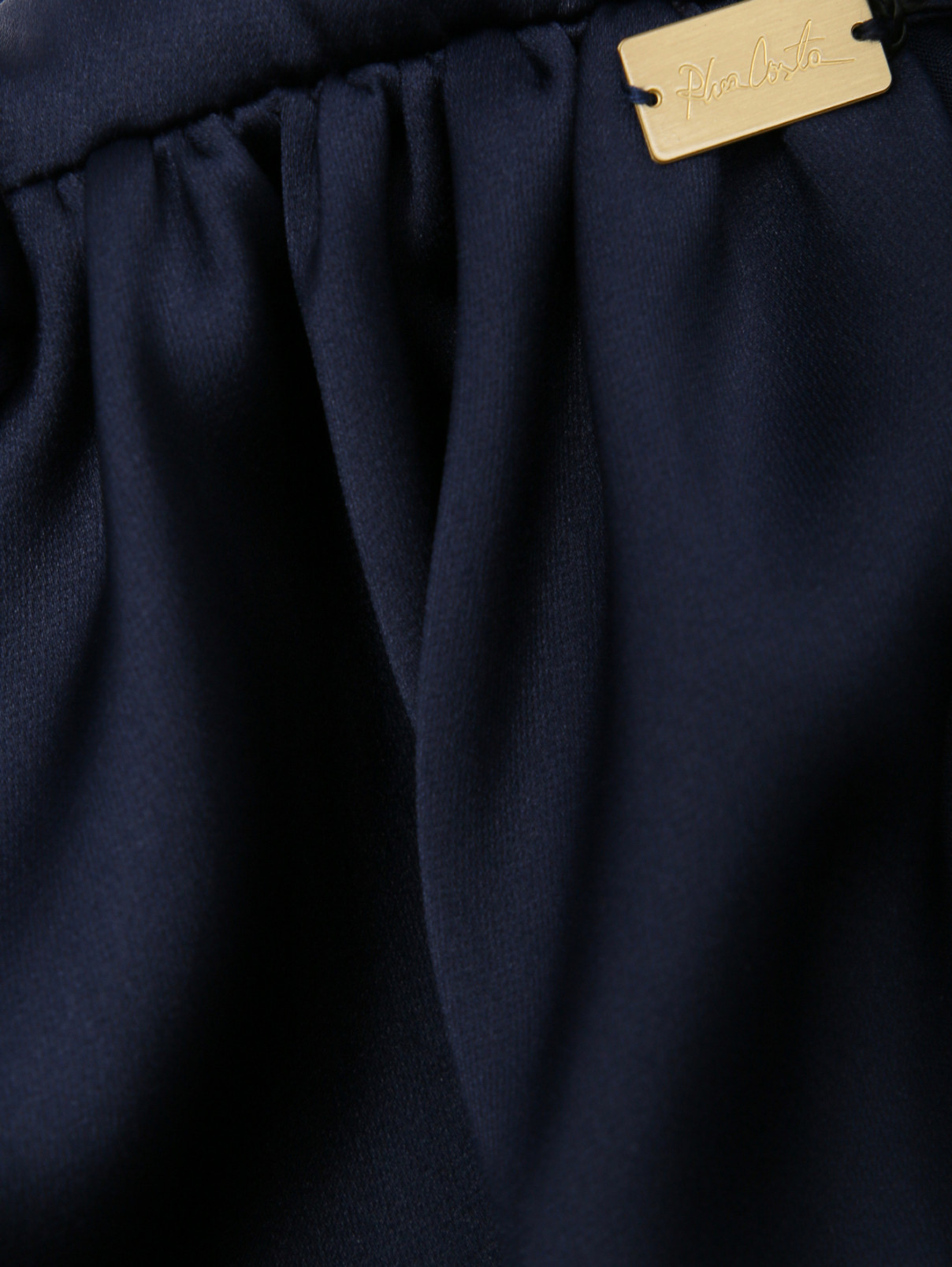Платье-макси с драпировкой Rhea Costa  –  Деталь1  – Цвет:  Синий