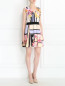 Платье-мини из хлопка с цветочным узором Alberta Ferretti  –  Модель Общий вид