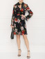 Платье из смешанного шелка с цветочным узором Luisa Spagnoli  –  МодельОбщийВид