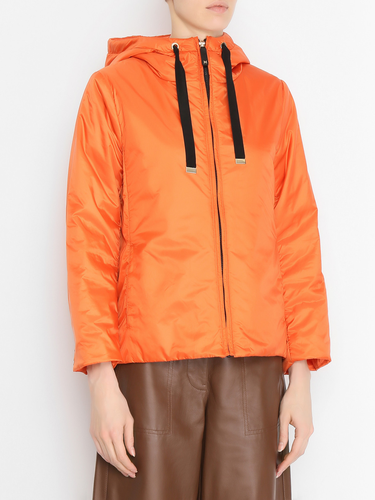 Куртка на молнии с капюшоном Max Mara  –  МодельВерхНиз  – Цвет:  Оранжевый