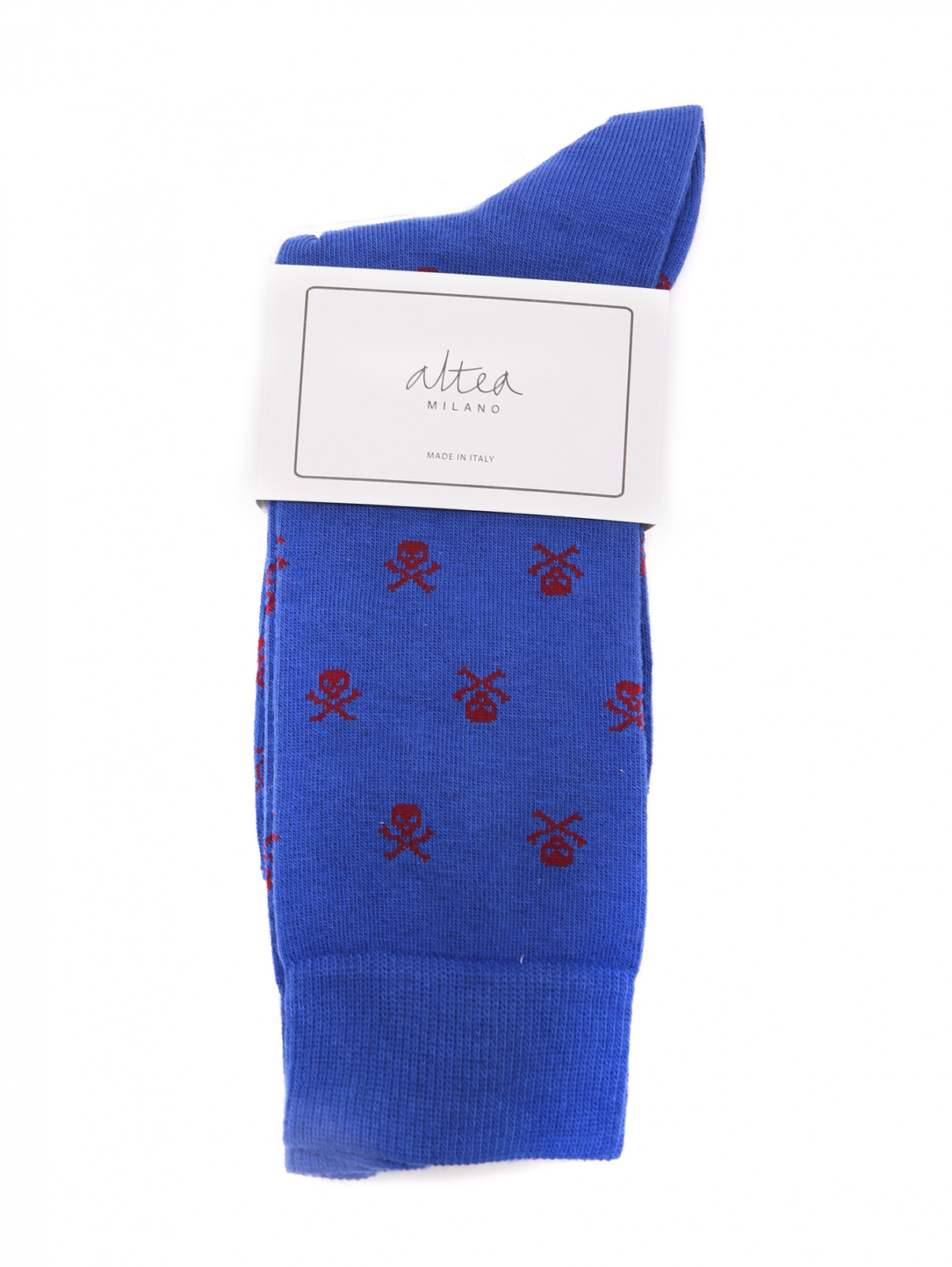 Носки из хлопка с узором Altea  –  Общий вид  – Цвет:  Синий