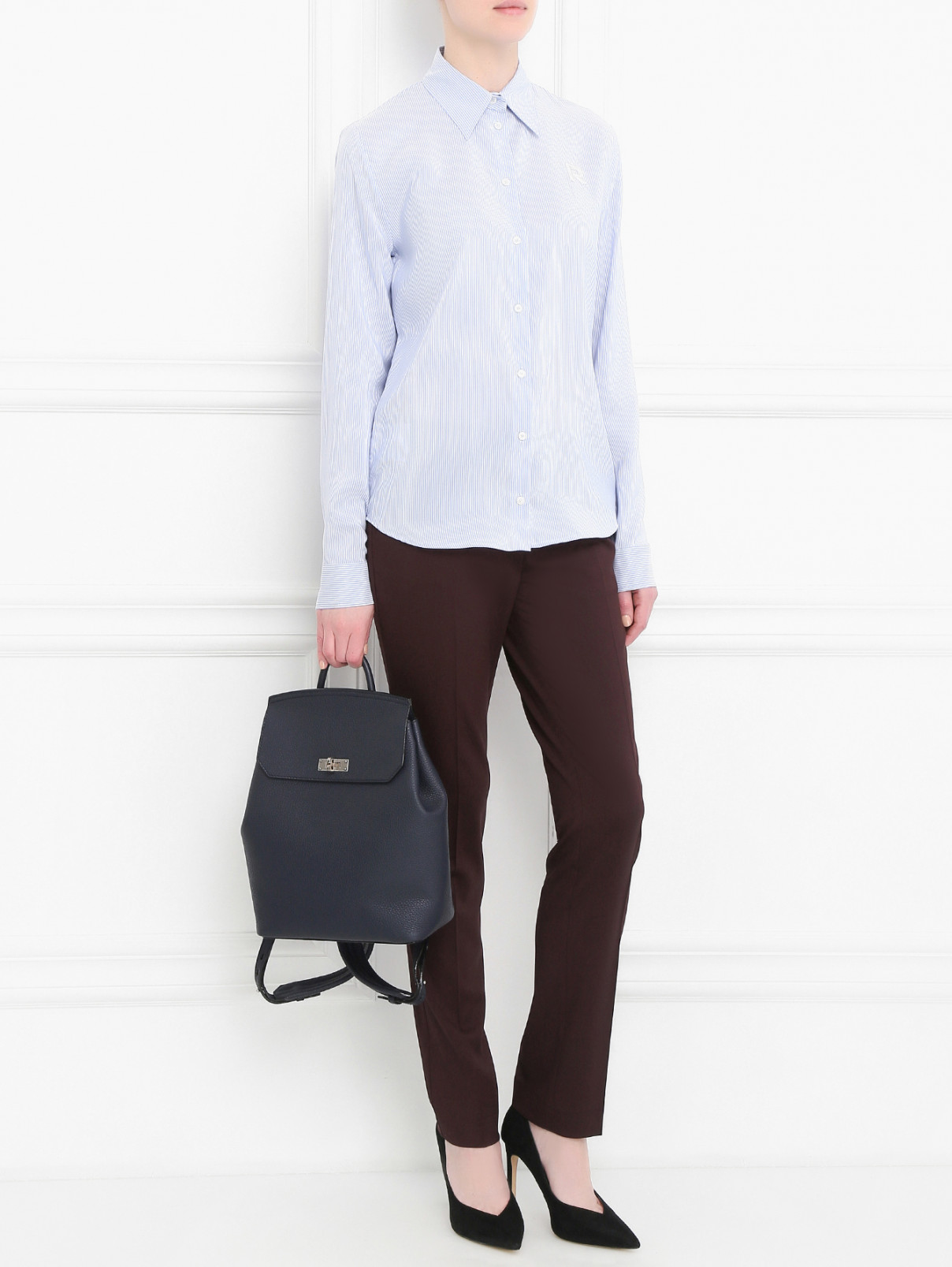 Укороченные брюки из шерсти Etro  –  Модель Общий вид  – Цвет:  Красный