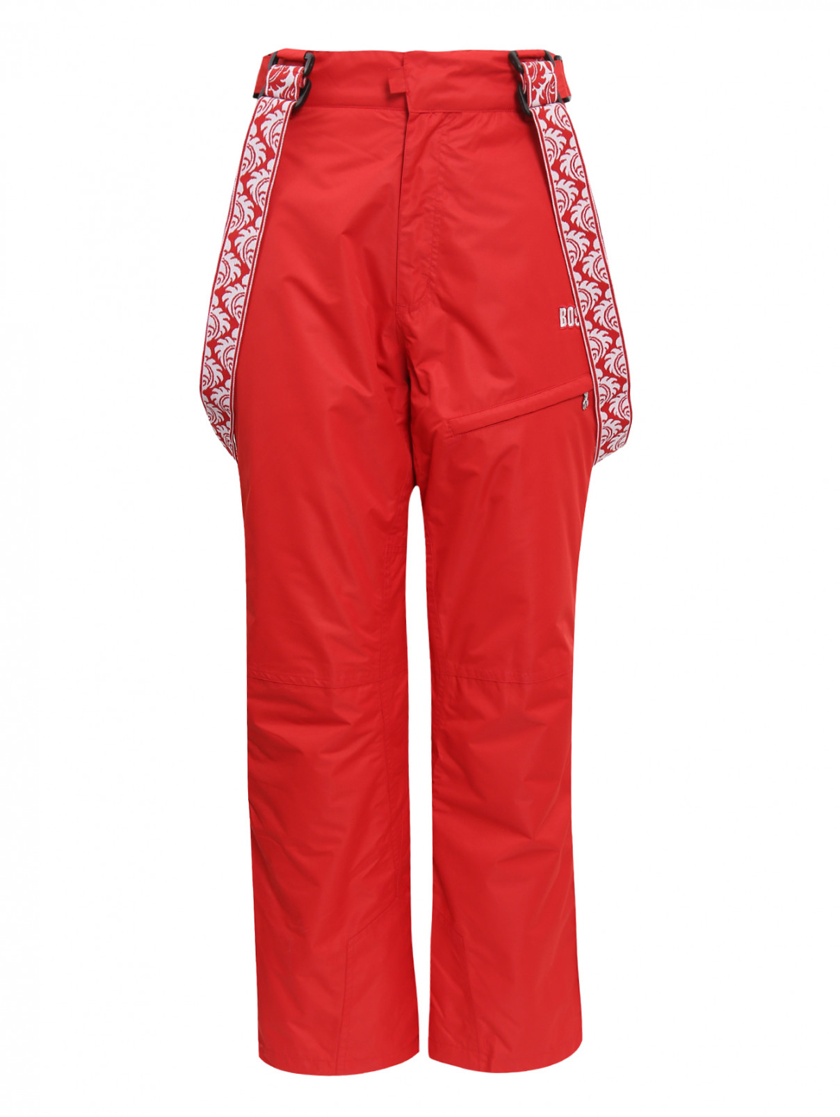 Брюки горнолыжные с боковыми карманами BOSCO  –  Общий вид  – Цвет:  Красный
