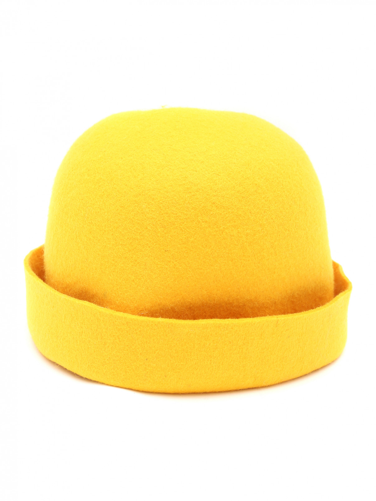 Шляпа фетровая с подворотом Il Gufo  –  Общий вид  – Цвет:  Желтый
