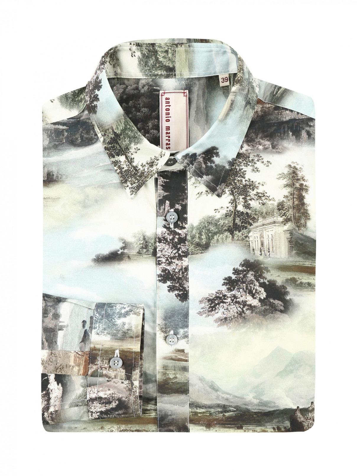 Рубашка из хлопка с узором Antonio Marras  –  Общий вид  – Цвет:  Мультиколор
