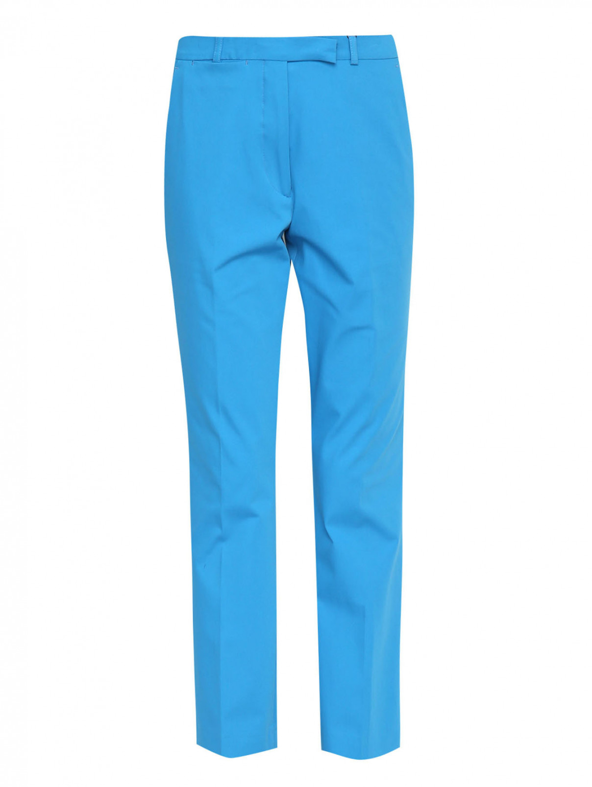 Укороченные брюки из хлопка Etro  –  Общий вид  – Цвет:  Синий