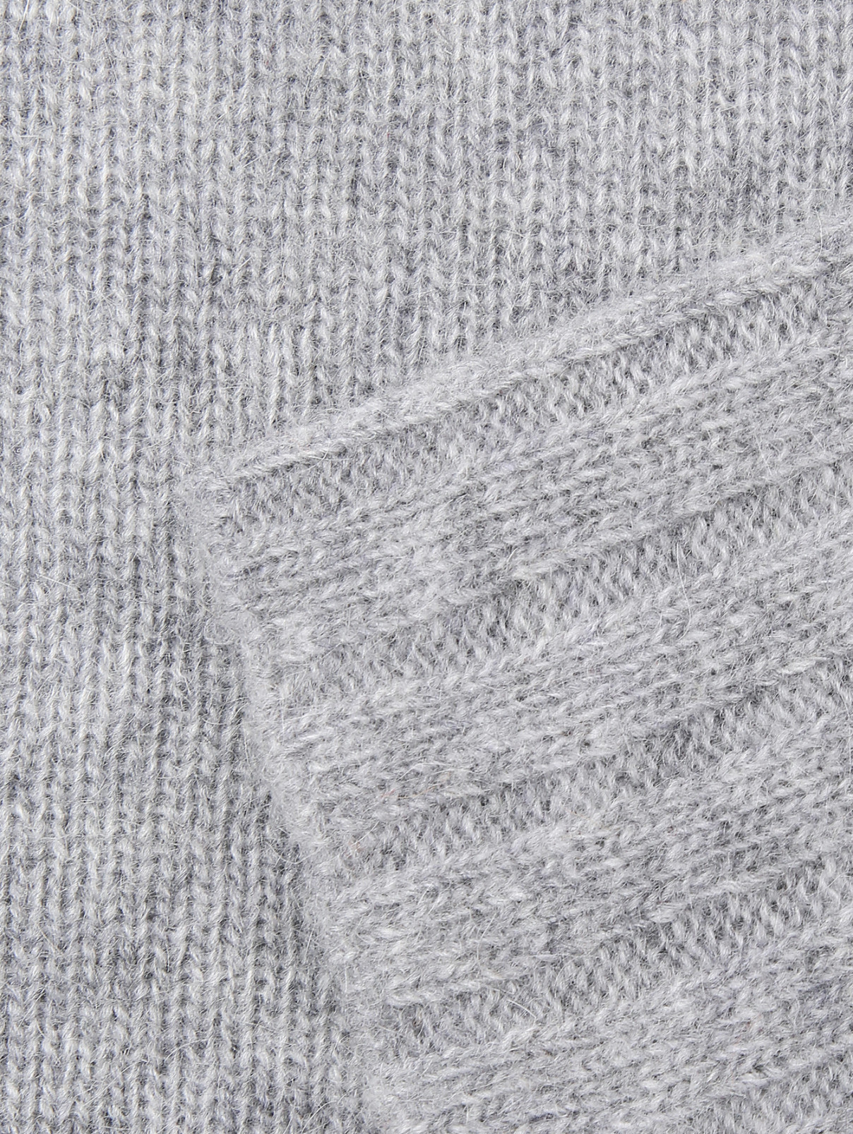 Однотонный свитер из шерсти и кашемира Ermanno Firenze  –  Деталь1  – Цвет:  Серый