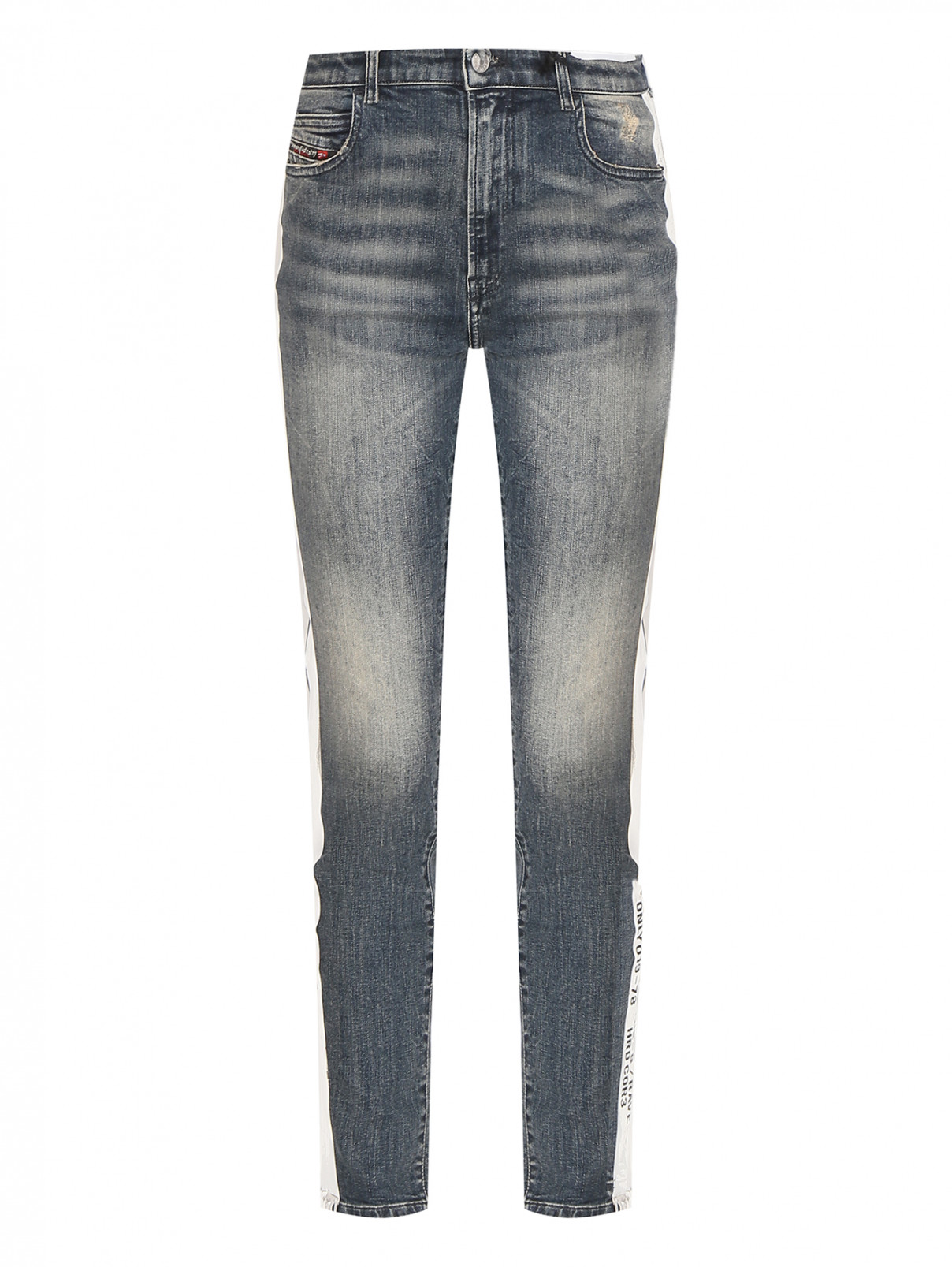 Узкие джинсы с метализированными лампасами Diesel  –  Общий вид