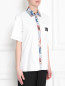 Рубашка из хлопка с коротким рукавом и контрастной отделкой I'M Isola Marras  –  МодельВерхНиз
