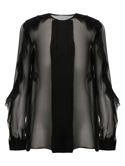 Блуза из шелка с кружевными вставками Alberta Ferretti - Общий вид