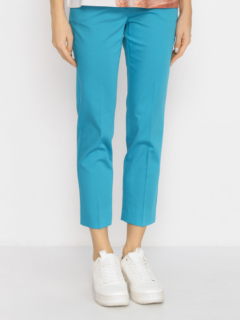 Брюки из хлопка прямого кроя с карманами Weekend Max Mara - МодельВерхНиз