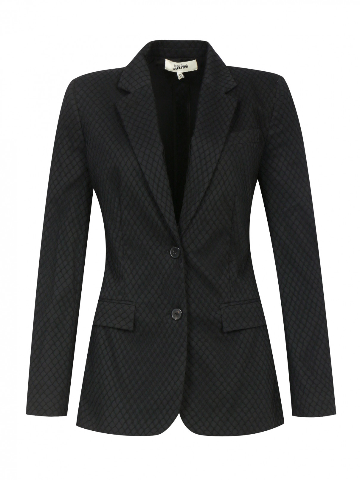 Пиджак из смешанного хлопка с вышивкой Jean Paul Gaultier  –  Общий вид  – Цвет:  Черный
