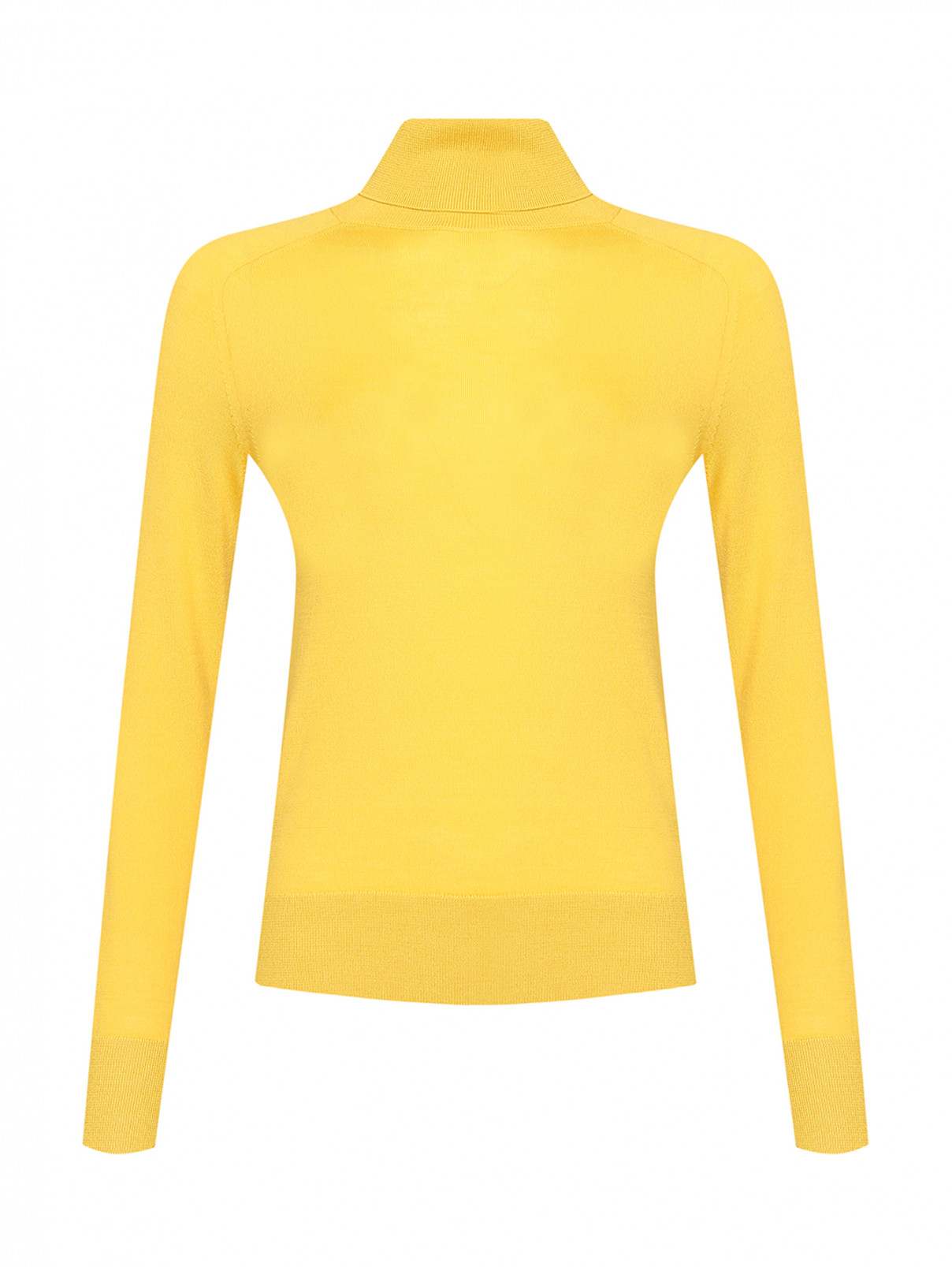 Однотонная водолазка из шерсти Ermanno Scervino  –  Общий вид  – Цвет:  Желтый