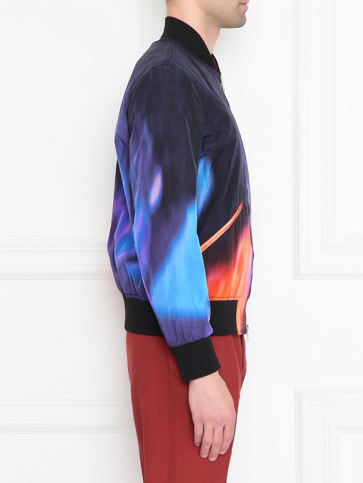 Куртка на молнии с узором Paul Smith  –  МодельВерхНиз2  – Цвет:  Синий