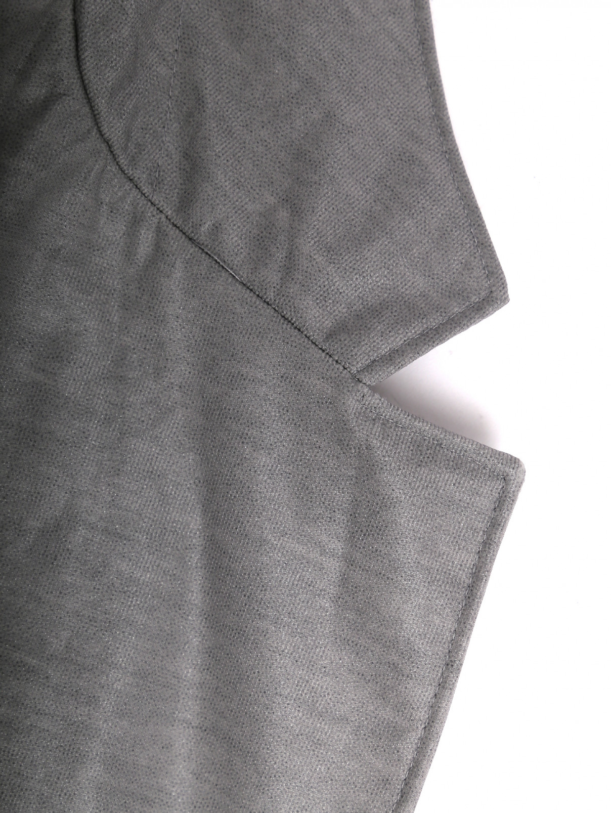 Пиджак однобортный с накладными карманами Belvest  –  Деталь1  – Цвет:  Серый