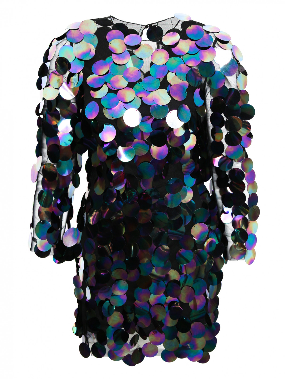 Платье декорированное пайетками A La Russe  –  Общий вид  – Цвет:  Черный