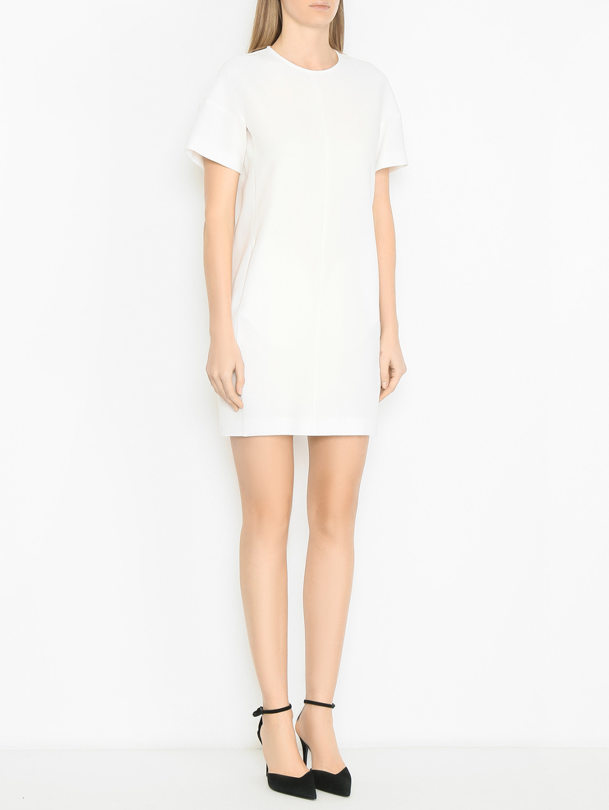 Однотонное платье-футляр Max Mara  –  МодельВерхНиз  – Цвет:  Белый