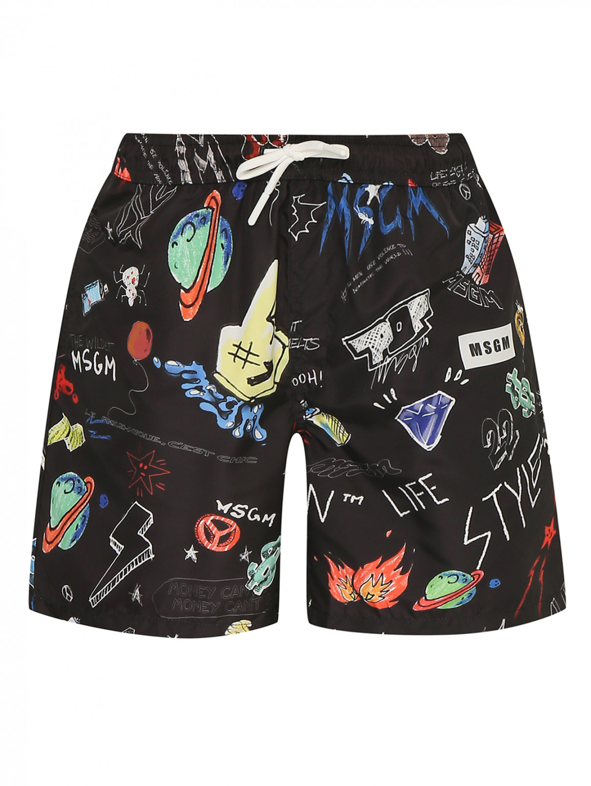Плавательные шорты с карманами MSGM  –  Общий вид  – Цвет:  Узор