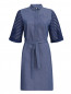 Платье-рубашка из денима с контрастной отделкой Cote  –  Общий вид