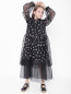 Платье с вышитым узором и подкладом MiMiSol  –  МодельОбщийВид